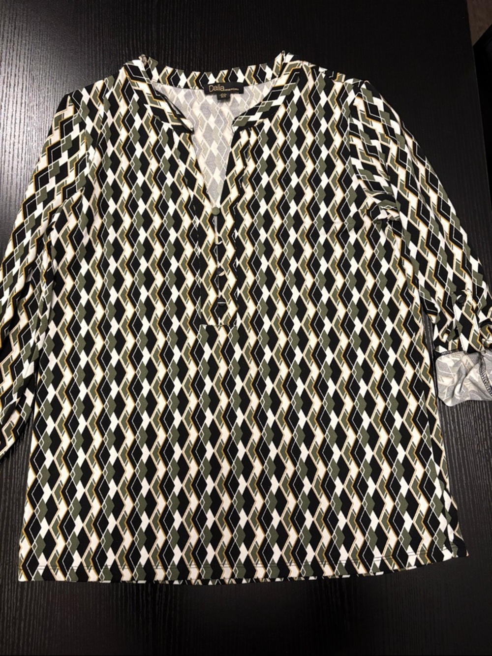 Dalia Geometric Patterned Blouse - Size Small - Picture 5 of 11